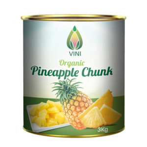 Organic Pineapple chunks 3Kg
